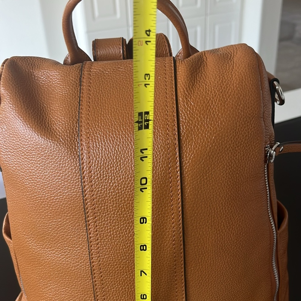 Orange Leather Backpack - image 6